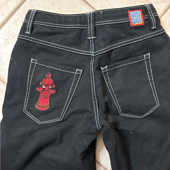 Empyre Black Shorts with White Stitching - Picture 2 of 5